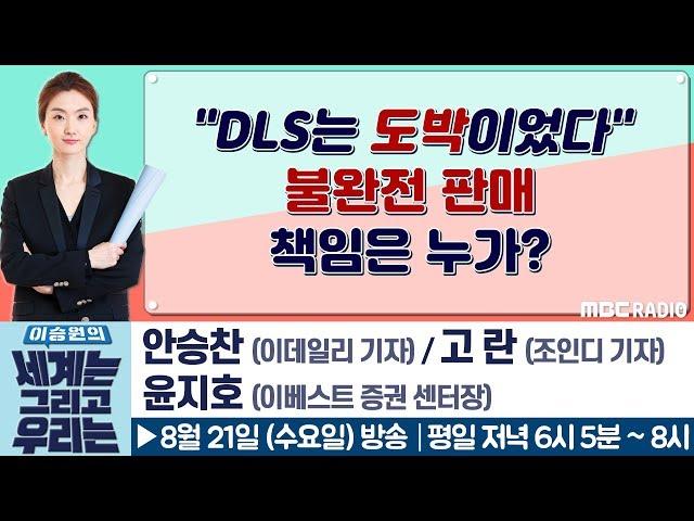 [경제포차]  "DLS는 도박이었다" 불완전판매 책임은 누가? - 안승찬 기자 / 고란 기자 / 윤지호 센터장 [이승원의 세계는 그리고 우리는]