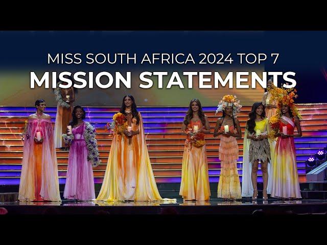 Miss SA 2024 Top 7 Mission Statements