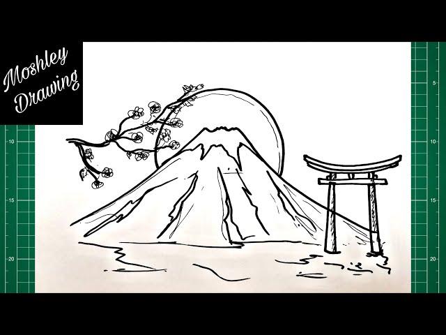 How to Draw Mount Fuji Step by Step