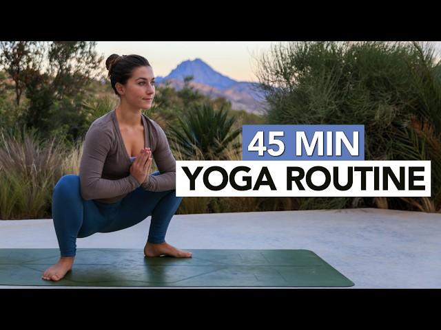 45 Min Yoga Routine | Full Body Beginner Friendly Yoga