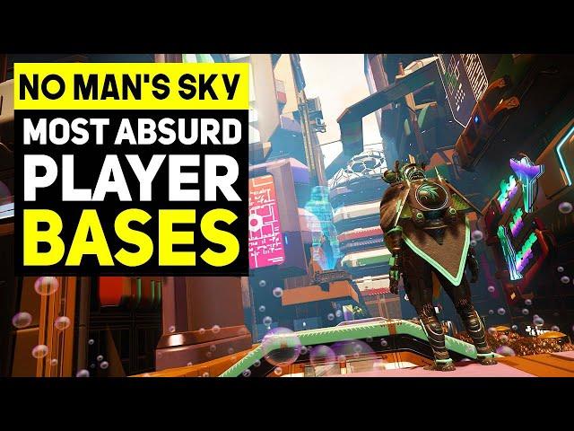 The Most Absurd Bases in No Man's Sky! Biggest City, Fantasy Town & More