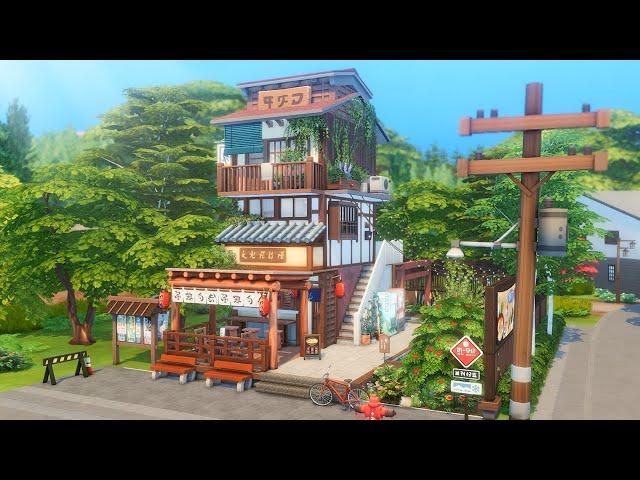 Japanese Ramen Shop & Apartment | SIMS 4 Stop Motion Build | No CC