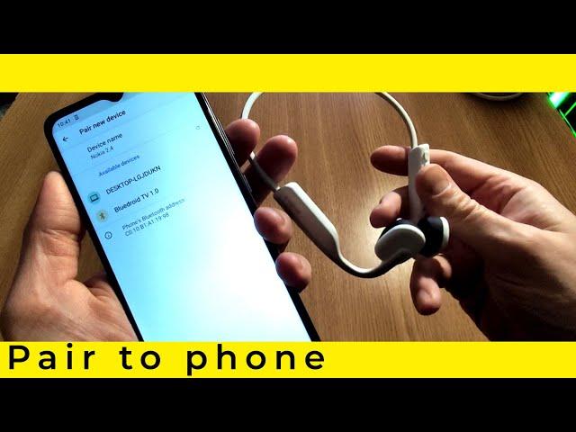 How to pair Shokz Openmove to your phone by Bluetooth