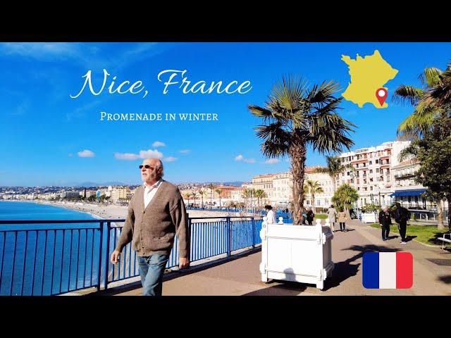 Sunny Promenade in Nice, in February (France)