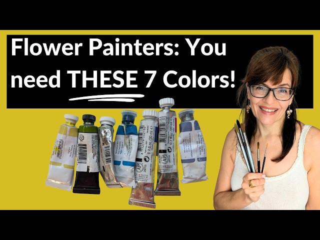 7 Essential Colors to Massively IMPROVE Your Watercolor Flower Painting!