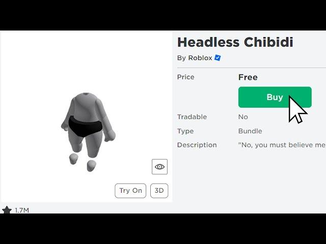 HURRY! NEW FREE HEADLESS BUNDLE ON ROBLOX 