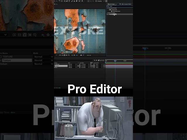 noob vs pro Editor Texture #aftereffects #texture #howto #editor #motion