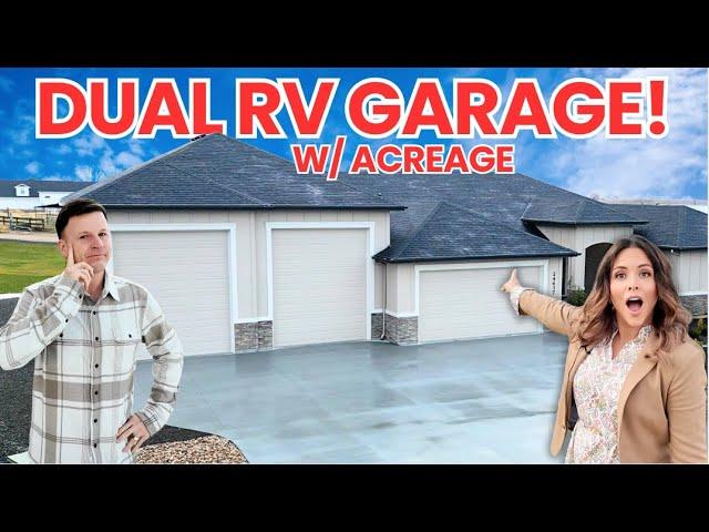 Tour This MASSIVE Dual RV Garage Home on Acreage Near Boise, Idaho