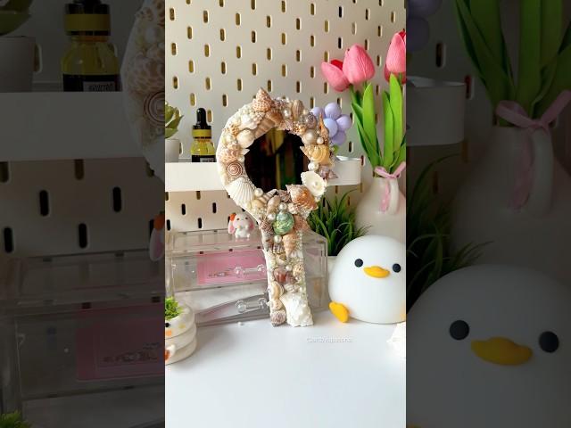 DIY Sea shell mirror #diy #artshorts #craft #shortviral #homedecor #diycraft
