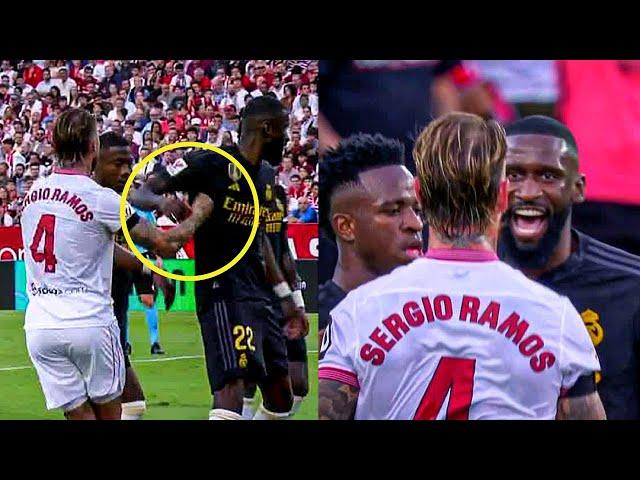 Sergio Ramos vs Rudiger Fight During Real Madrid and Sevilla