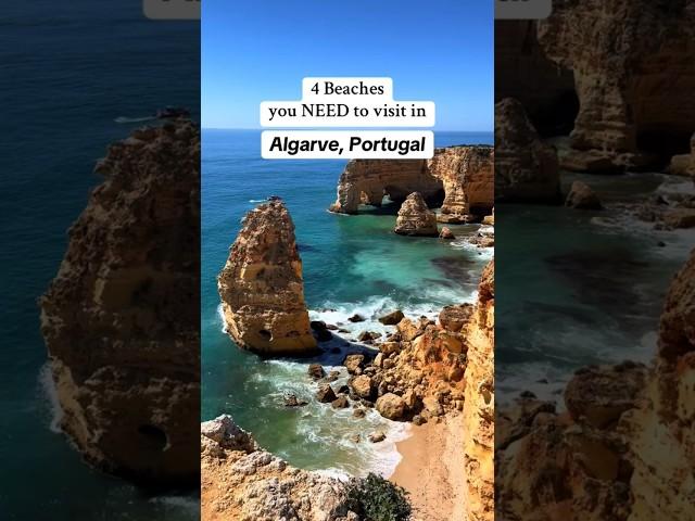 4 MUST SEE Beaches in Algarve, Portugal #algarve #portugal #travel #beach #vacation #destination