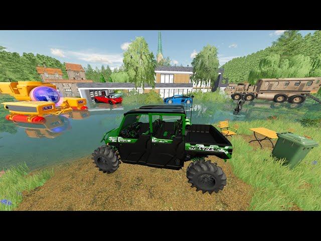 Using Submarine to Explore Abandoned City | Farming Simulator 22