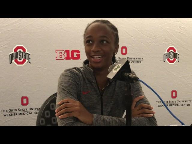 Ohio State sprinter Anavia Battle discusses qualifying for U.S. Olympic team