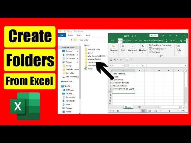 How to Create Folders From Excel As You Type