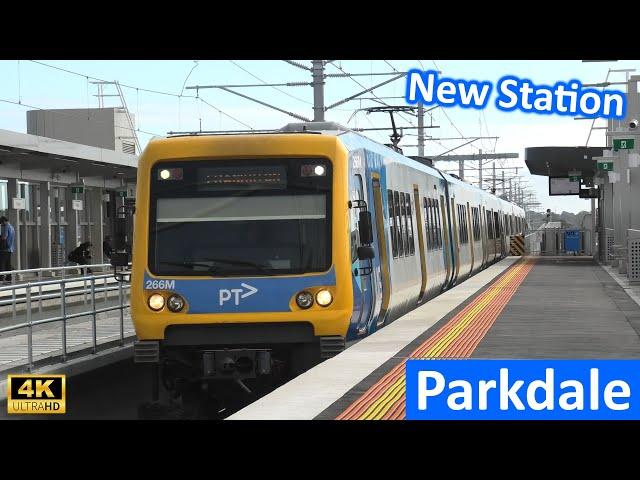 Trains at the new Parkdale Station - Metro Trains Melbourne [4K]