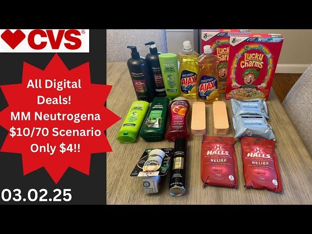 CVS All Digital Deals - Free Neutrogena, $10/70 Scenario, Easy Deals - 3/2/25 #cvsdeals