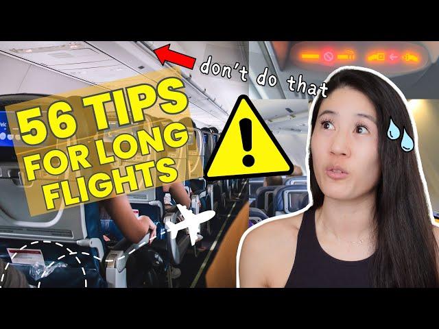 56 TRAVEL TIPS for long flights in economy