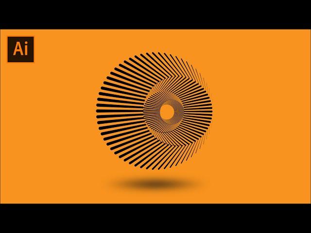 Line Circle Hole In Illustrator By Using Blend Tool - Geometric Shape Design