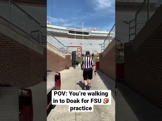 Walking in to Doak Campbell Stadium for Florida State football practice #FSU