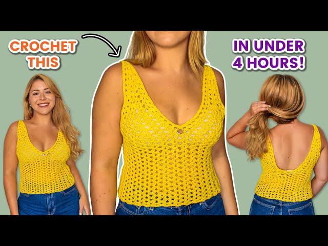 Easy Summer Crochet Top Tutorial | Brunaticality Crochet