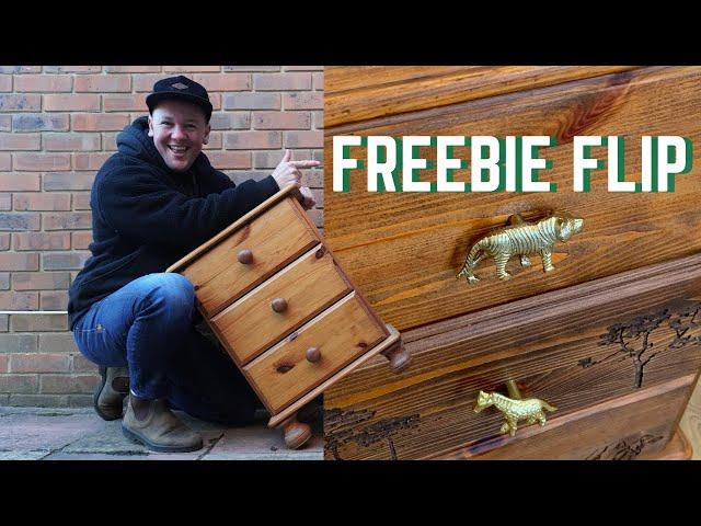 Free Outdated Orange Pine Drawers Makeover | xTool D1 Pro