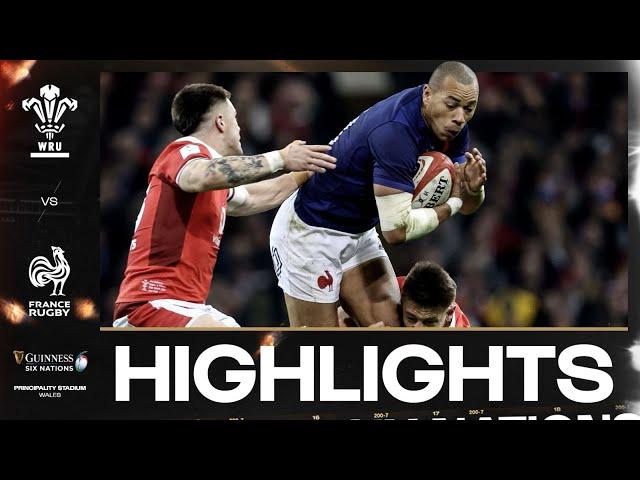 HIGHLIGHTS | 󠁧󠁢󠁷󠁬󠁳󠁿 WALES V FRANCE  | 2024 GUINNESS MEN'S SIX NATIONS RUGBY