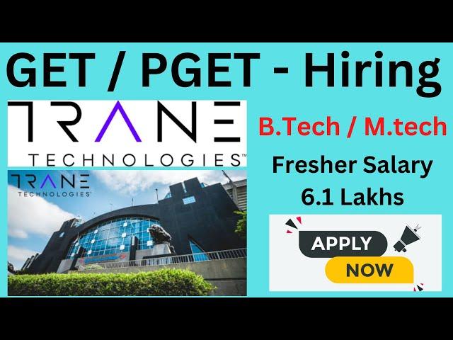 Trane Technologies Recruitment 2023 | Trane Technologies Job Vacancy 2023|Fresher B.tech M.tech Jobs