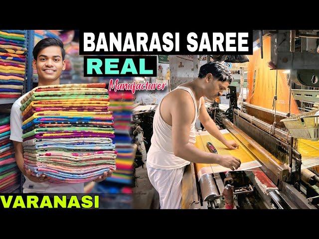 Handwoven Banarasi Silk Saree From Banaras |  Banarasi Crush Tissue | Pure Katan Silk | Banarasi 