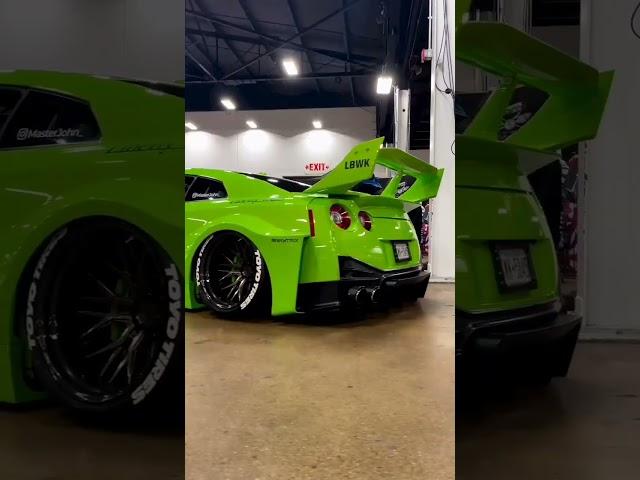 neon green modified GTR R35 #shorts #viral