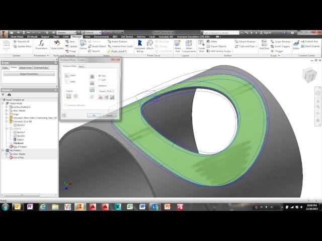 Creating a Template Pipe Fitting Repad Using Autodesk Inventor