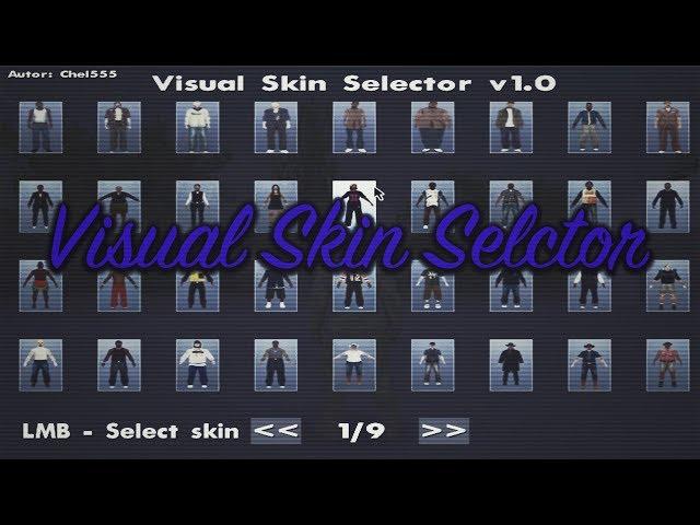 Visual Skin Selector GTA San Andreas | Nuevo Skin Selector Visual GTA SA Mods