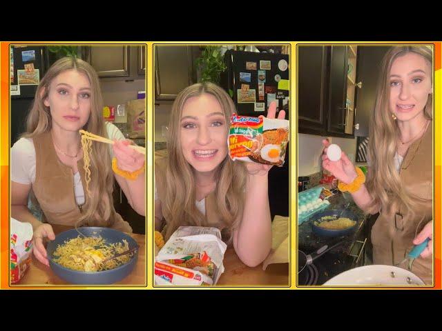 Trying Indomie Mi Goreng Fried Noodles from Indonesia | Carlie Shea What Now First Time Reaction