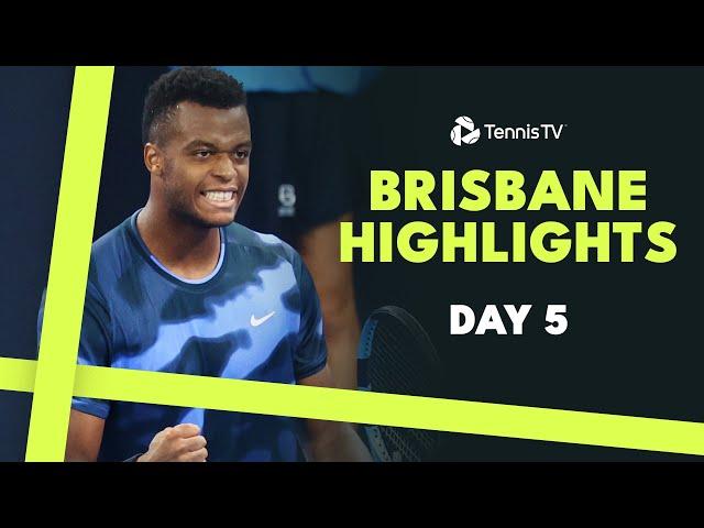 Djokovic vs Monfils 20th Meeting; Mpetshi Perricard, Mensik & More | Brisbane 2025 Highlights Day 5