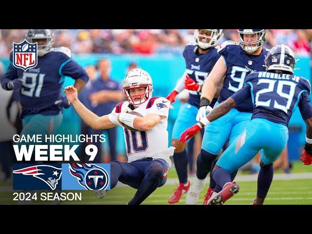 New England Patriots vs. Tennessee Titans | 2024 Week 9 Game Highlights