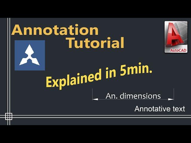 Autocad - Annotation tutorial (annotative text and annotative dimensions)