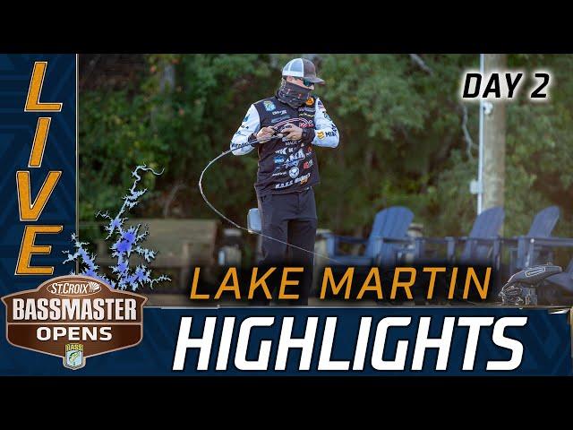 Highlights: Day 2 of Bassmaster OPEN at Lake Martin