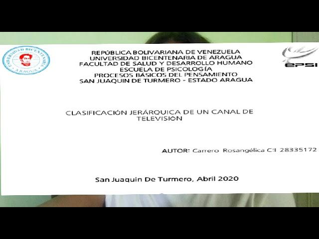 Clasificación Jerárquica de un Canal de Televisión