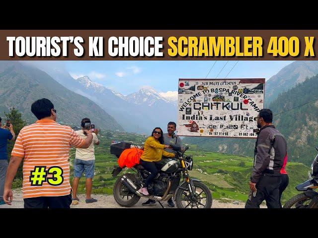 KALPA to CHITKUL Most Thrilling Route of Kinnaur | Scrambler 400X vs Himalayan 450