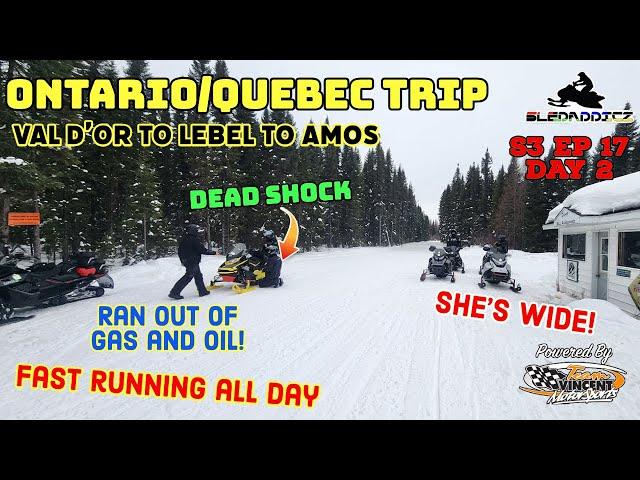 Ran Out of Gas and Oil! | Snowmobiling Val d'Or to Amos via. Lebel Sur Quevillion | White Highways