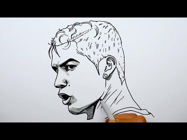 Easy Drawing of Cristiano Ronaldo #Shorts