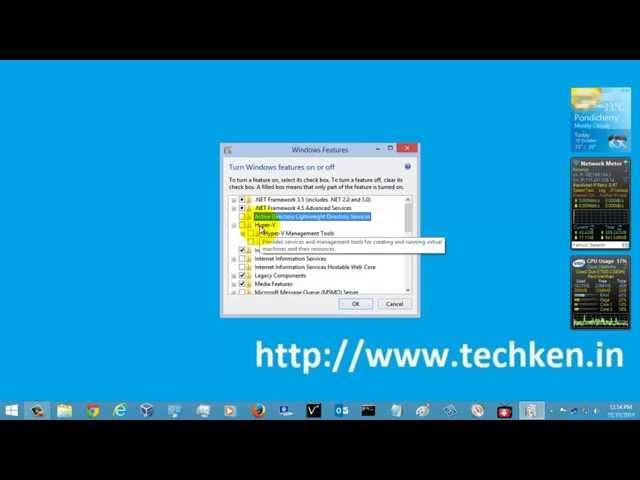 How to install Hyper V Client in Windows 8 or 8.1