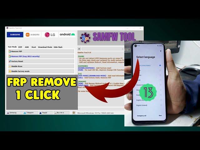 1 Click FRP Unlock Tool | Android 11, 12, 13, Frp Remove in One Click