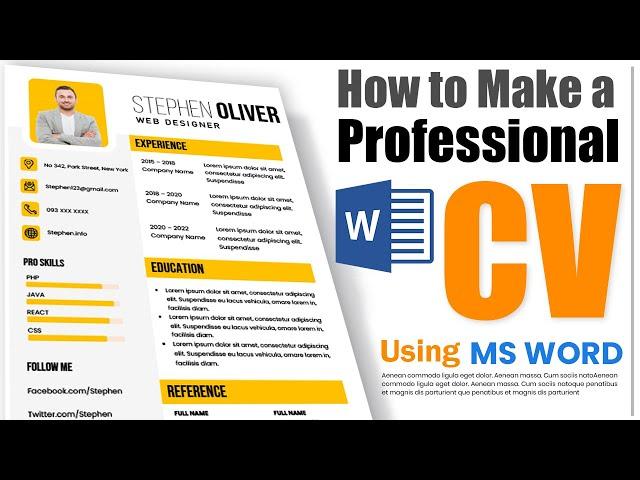 How to Create a CV / RESUME template in MS WORD : New Tutorial 2023