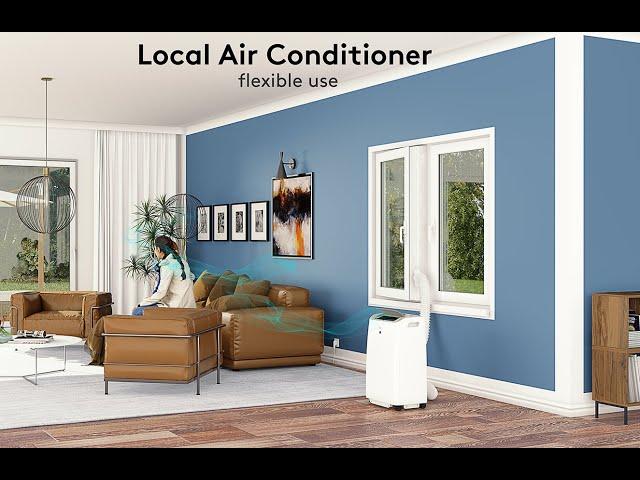 Goobay Local Air Conditioner 9000 BTU/2600 W with Remote Control and Timer