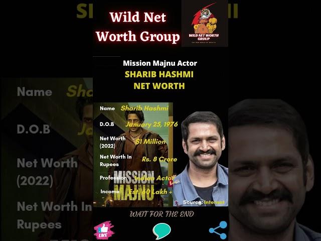 Mission Majnu- Actor Sharib Hashmi Net Worth#shorts#wildnetworthgroup5 February 2023