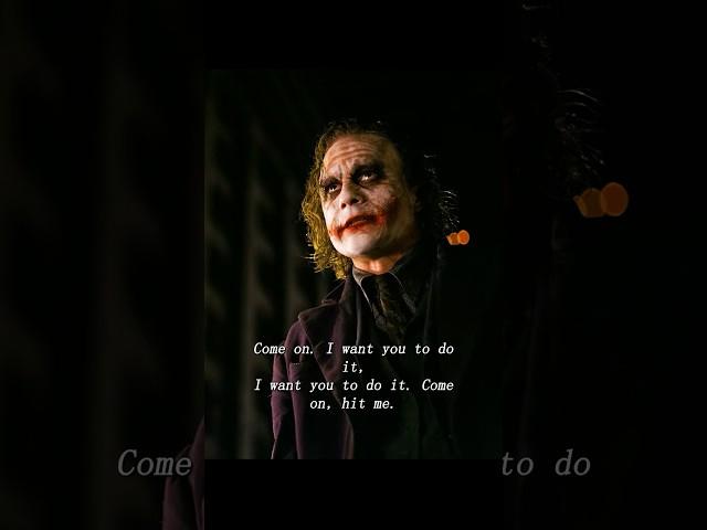 Joker:Come on,hit me.#movie #film #shortvideo