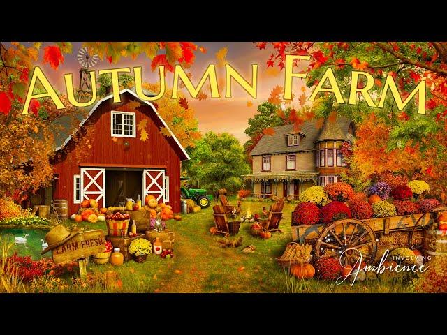 Autumn Harvest Farm ASMR Ambience  Rural Idyll, Peaceful Country Autumn Nature at Sunset