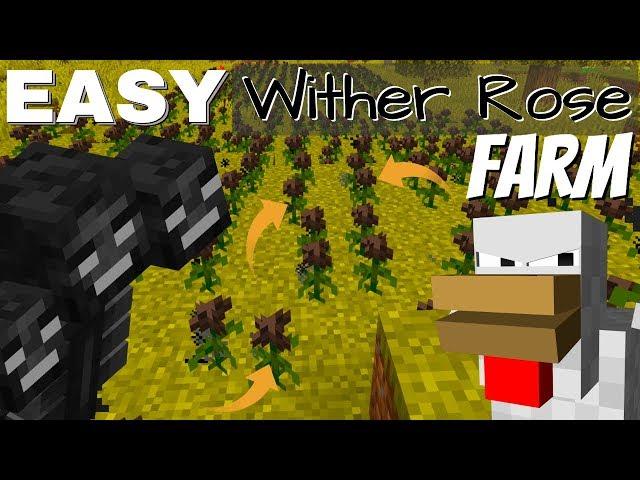 How to make a Wither Rose Farm in Minecraft 1.15.2: EASY Wither Rose Farm 4 Survival (Avomance 2020)