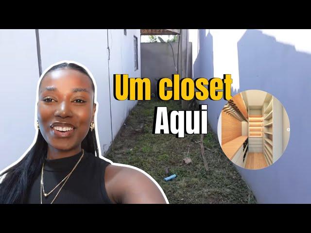 UM CLOSET AQUI NESSE ESPAÇO SERÁ QUE DA CERTO? ME AJUDEM A DECIDIR