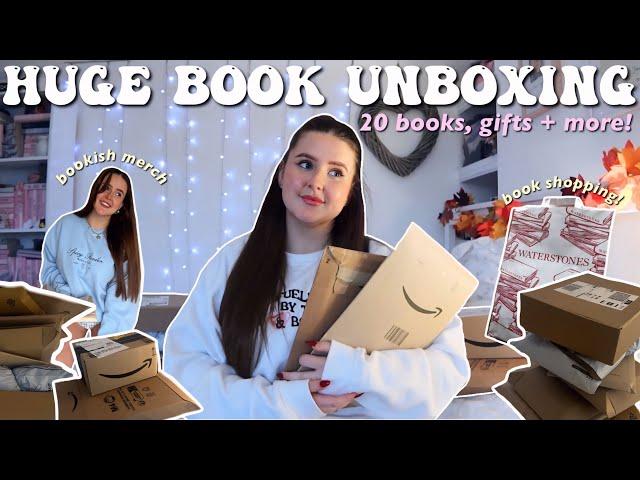 HUGE book unboxing haul!  books, gifts + more!